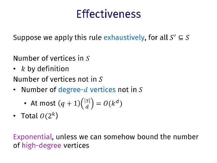 Effectiveness • 