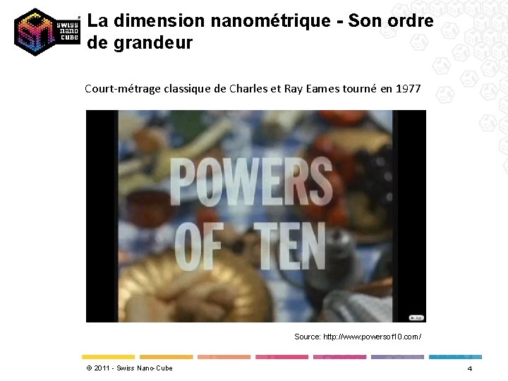 La dimension nanométrique - Son ordre de grandeur Court-métrage classique de Charles et Ray