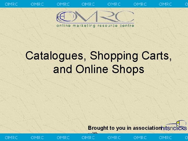 Catalogues, Shopping Carts, and Online Shops Brought to you in association with 