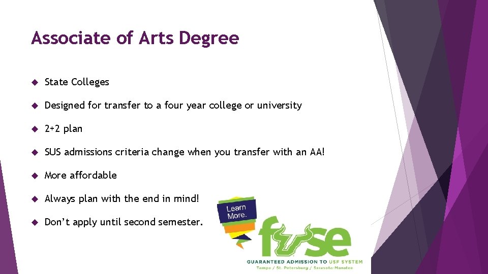 Associate of Arts Degree State Colleges Designed for transfer to a four year college