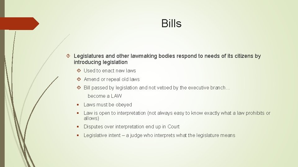 Bills Legislatures and other lawmaking bodies respond to needs of its citizens by introducing