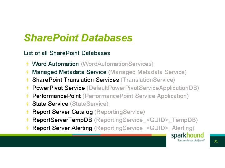 Share. Point Databases List of all Share. Point Databases Word Automation (Word. Automation. Services)