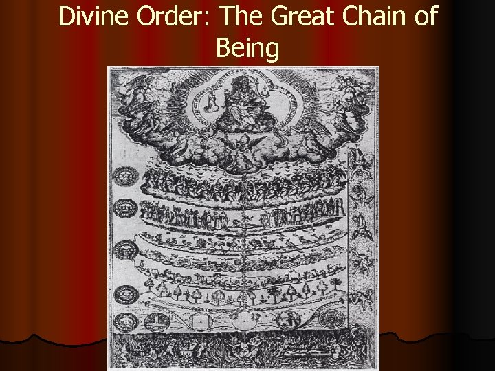 Divine Order: The Great Chain of Being Divine Order: The Great Chain of Being