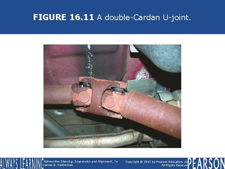 FIGURE 16. 11 A double-Cardan U-joint. Automotive Steering, Suspension and Alignment, 7 e James