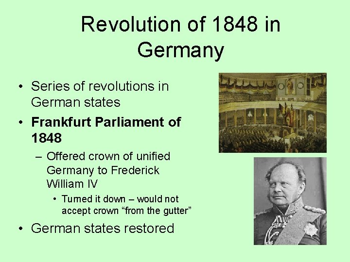 Revolution of 1848 in Germany • Series of revolutions in German states • Frankfurt