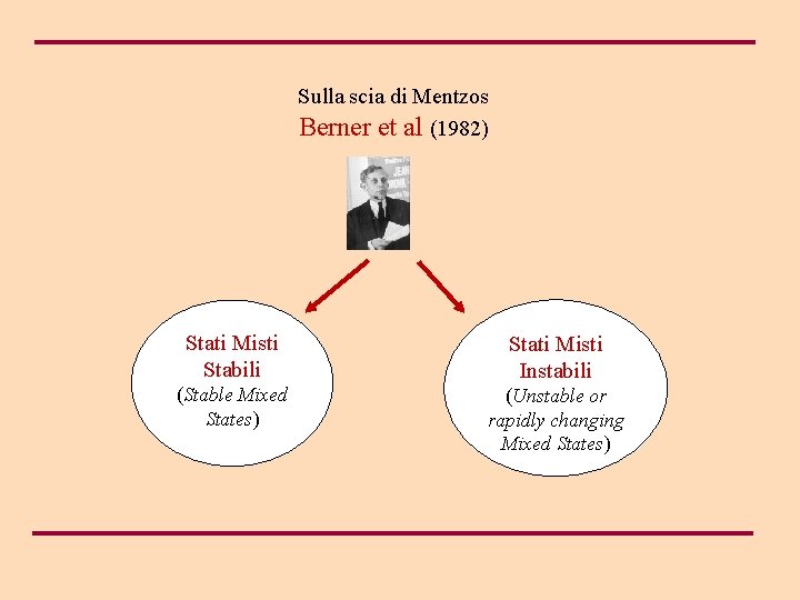 Sulla scia di Mentzos Berner et al (1982) Stati Misti Stabili Instabili (Stable Mixed