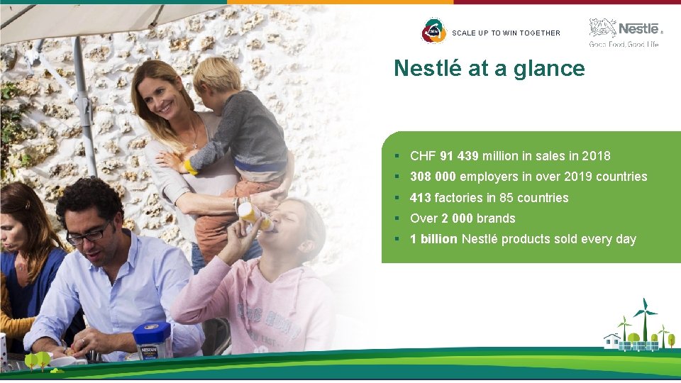 SCALE UP TO WIN TOGETHER Nestlé at a glance § CHF 91 439 million SCALE UP TO WIN TOGETHER Nestlé at a glance § CHF 91 439 million