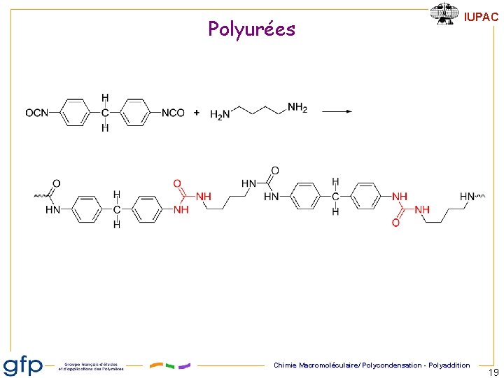 Polyurées IUPAC Chimie Macromoléculaire/ Polycondensation - Polyaddition 19 