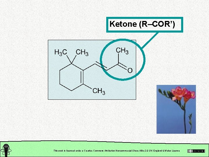 Ketone (R–COR’) This work is licensed under a Creative Commons Attribution-Noncommercial-Share Alike 2. 0