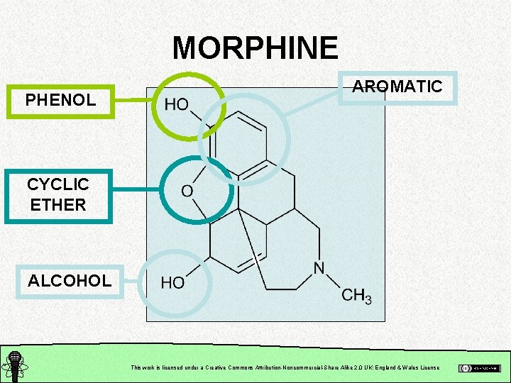 MORPHINE PHENOL AROMATIC CYCLIC ETHER ALCOHOL This work is licensed under a Creative Commons