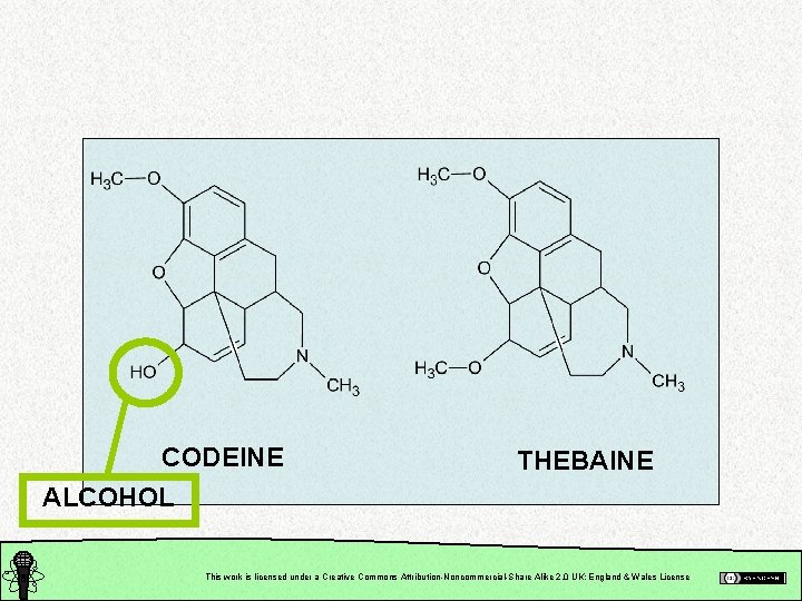 CODEINE THEBAINE ALCOHOL This work is licensed under a Creative Commons Attribution-Noncommercial-Share Alike 2.