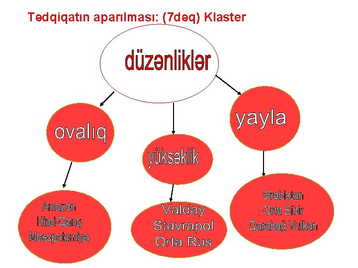 Tədqiqatın aparılması: (7 dəq) Klaster Tədqiqatın aparılması: (7 dəq) Klaster