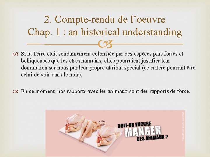 2. Compte-rendu de l’oeuvre Chap. 1 : an historical understanding Si la Terre était