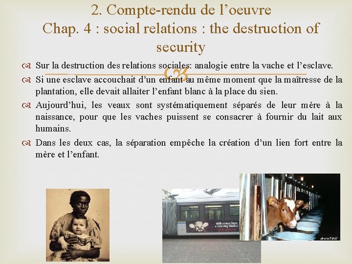 2. Compte-rendu de l’oeuvre Chap. 4 : social relations : the destruction of security