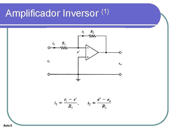 Amplificador Inversor (1) Aula 8 