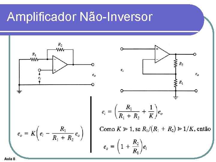 Amplificador Não-Inversor Aula 8 