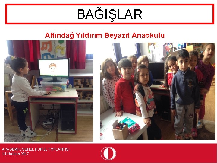 BAĞIŞLAR Altındağ Yıldırım Beyazıt Anaokulu AKADEMİK GENEL KURUL TOPLANTISI 14 Haziran 2017 