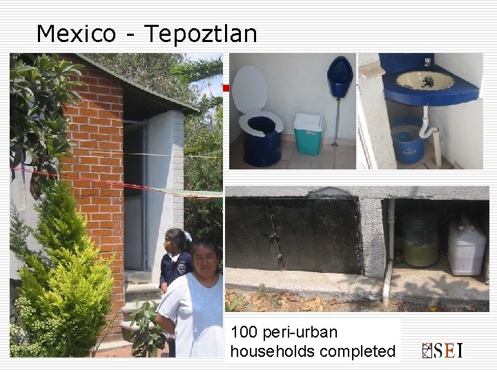Mexico - Tepoztlan double vault urinediverting toilets & waterless urinals 100 peri-urban households completed