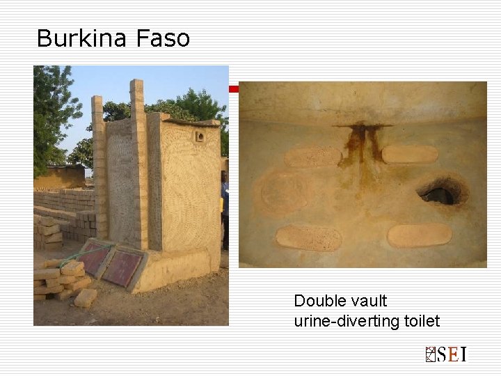 Burkina Faso Double vault urine-diverting toilet 