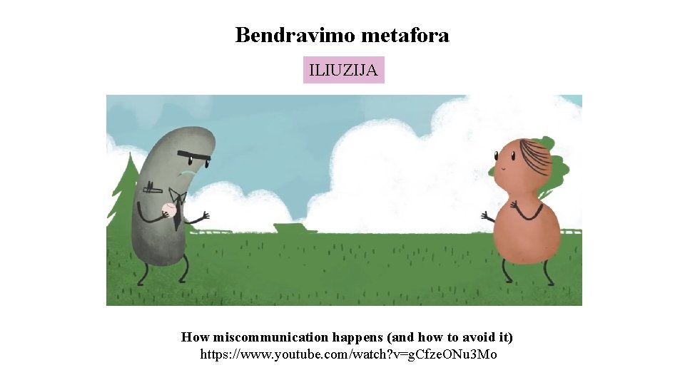 Bendravimo metafora ILIUZIJA How miscommunication happens (and how to avoid it) https: //www. youtube.