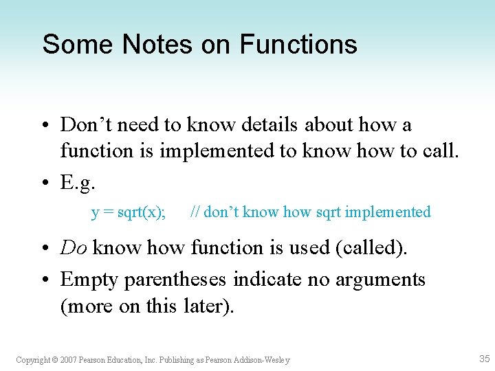 Chapter 3 TopDown Design with Functions and Classes