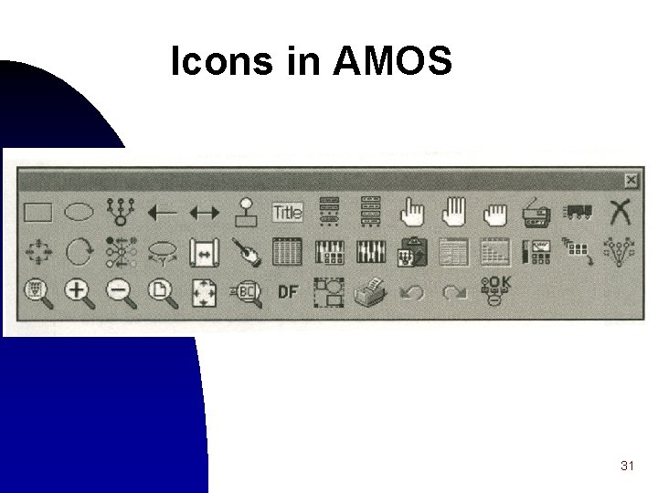 Icons in AMOS 31 