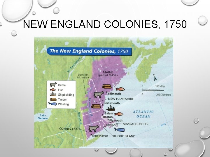 NEW ENGLAND COLONIES, 1750 