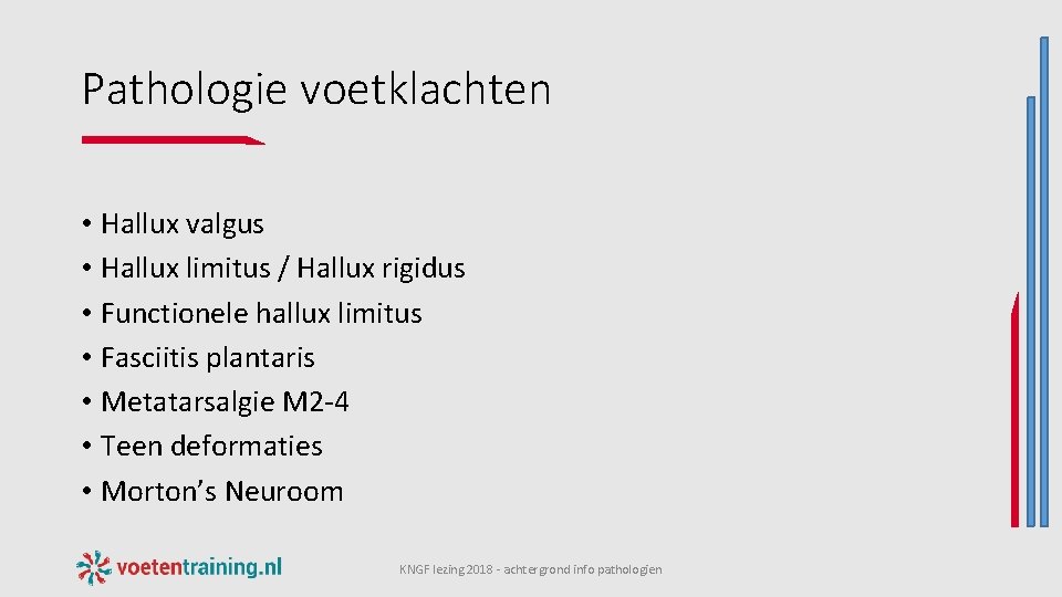 Pathologie voetklachten • Hallux valgus • Hallux limitus / Hallux rigidus • Functionele hallux
