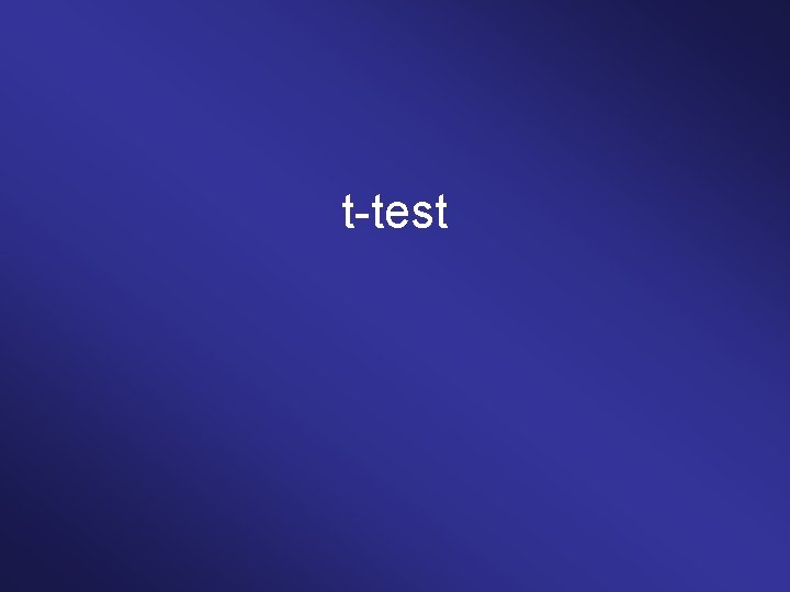 t test 