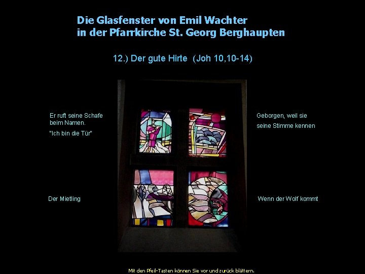 Die Glasfenster von Emil Wachter in der Pfarrkirche St. Georg Berghaupten 12. ) Der