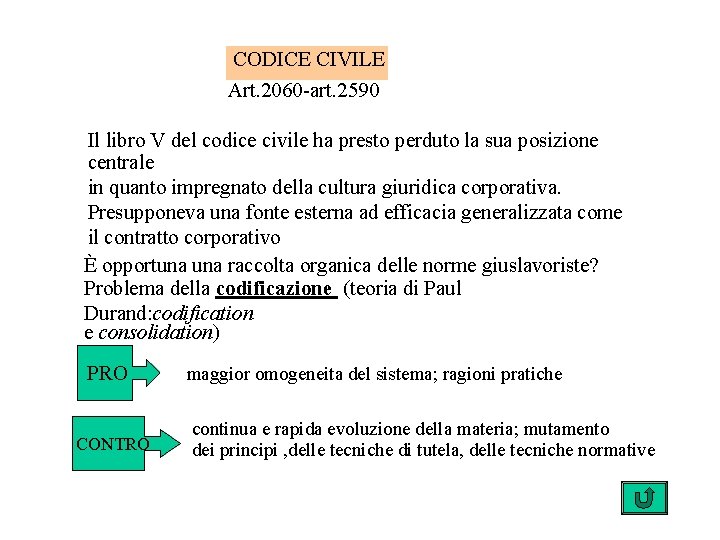 CODICE CIVILE Art. 2060 -art. 2590 Il libro V del codice civile ha presto