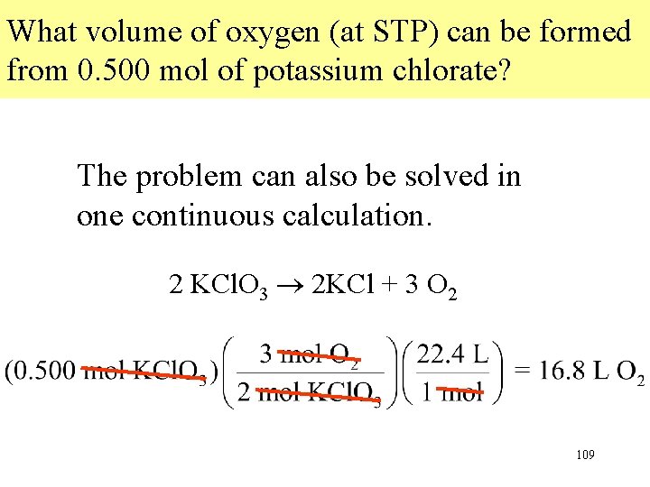 What volume of oxygen (at STP) can be formed from 0. 500 mol of