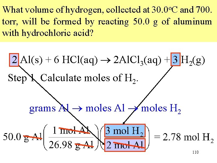 What volume of hydrogen, collected at 30. 0 o. C and 700. torr, will