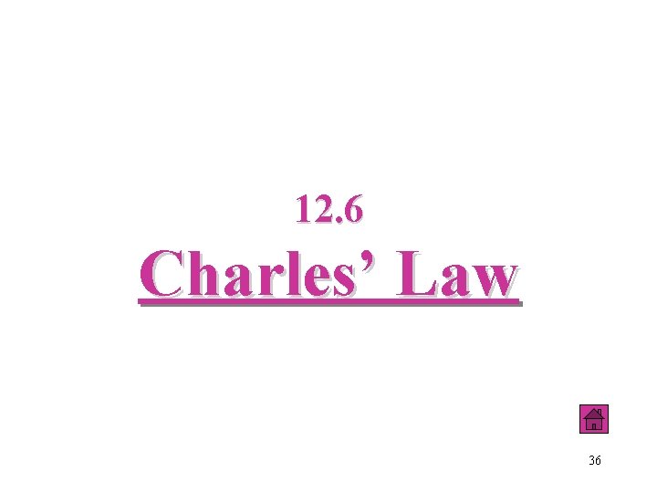 12. 6 Charles’ Law 36 