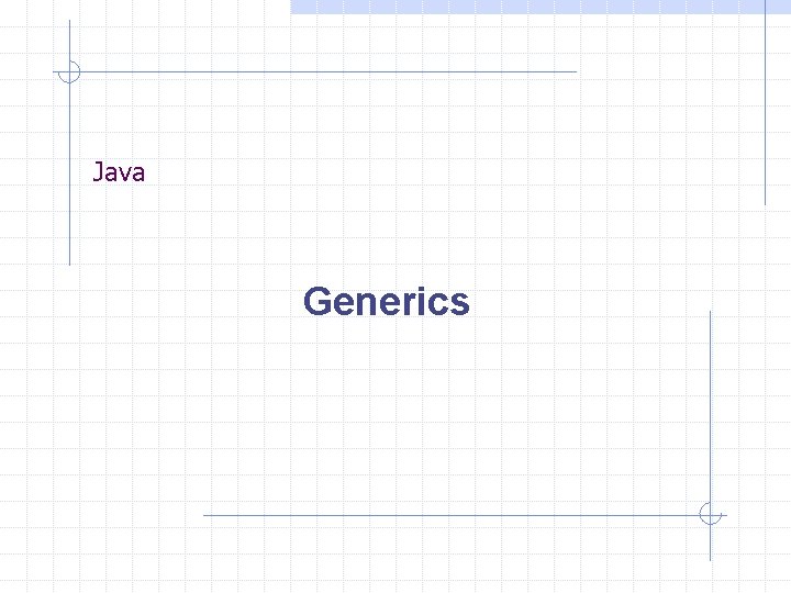 Java Generics 