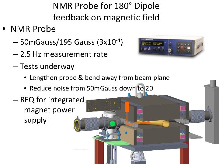 NMR Probe for 180° Dipole feedback on magnetic field • NMR Probe – 50