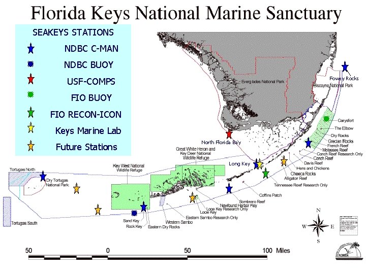 SEAKEYS STATIONS NDBC C-MAN NDBC BUOY Fowey Rocks USF-COMPS FIO BUOY FIO RECON-ICON Keys