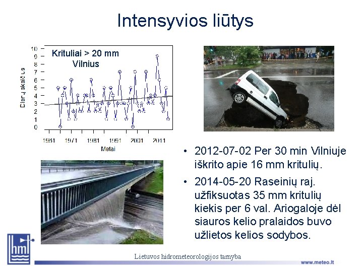 Intensyvios liūtys Krituliai > 20 mm Vilnius • 2012 -07 -02 Per 30 min