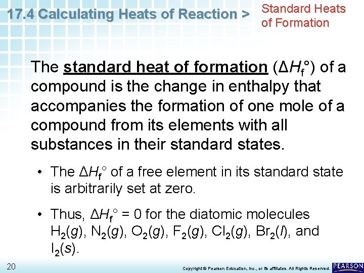 17. 4 Calculating Heats of Reaction > Standard Heats of Formation The standard heat