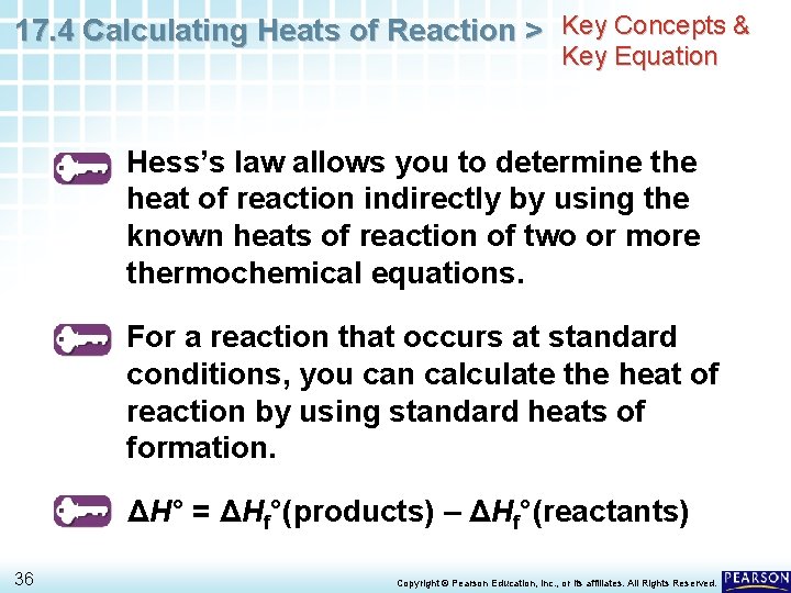 17. 4 Calculating Heats of Reaction > Key Concepts & Key Equation Hess’s law