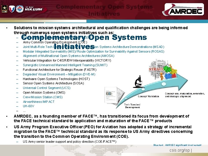 2 6 • Solutions to mission systems architectural and qualification challenges are being informed