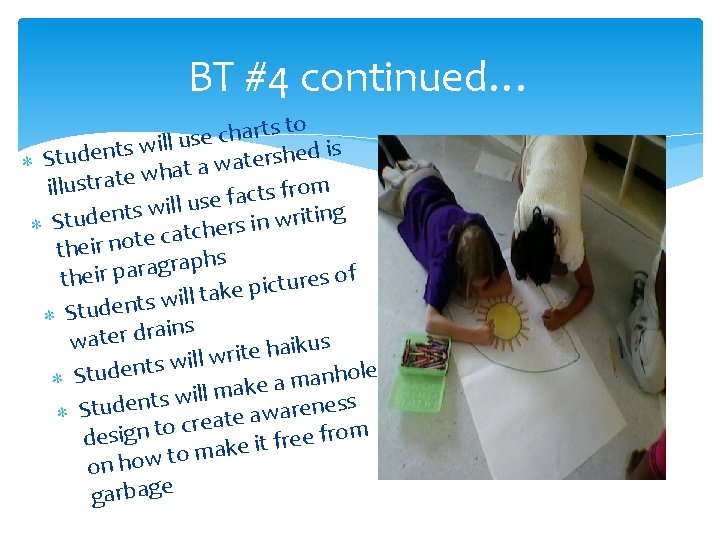 BT #4 continued… o t s t r a h c use l l BT #4 continued… o t s t r a h c use l l