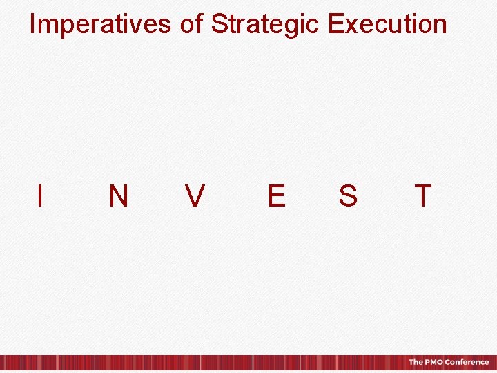 Imperatives of Strategic Execution I N V © 2015, IPS Learning/ESI International. All rights