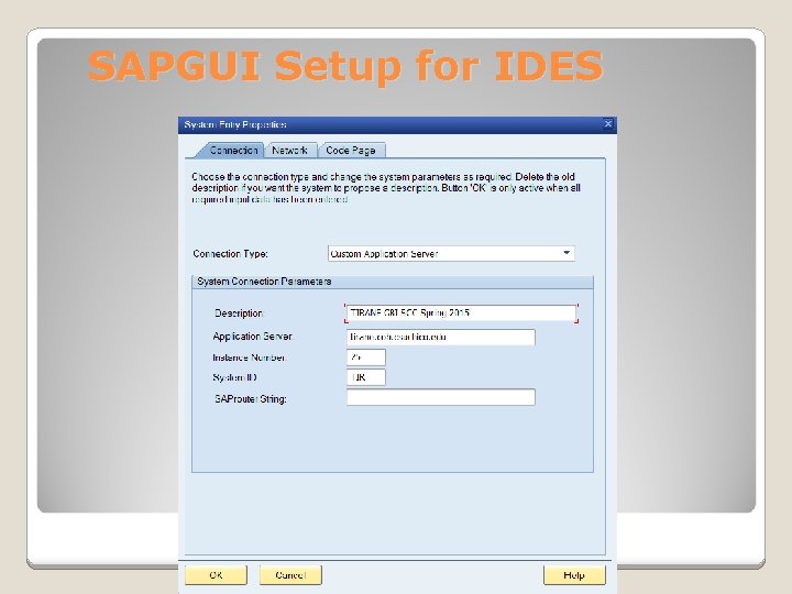 SAPGUI Setup for IDES 