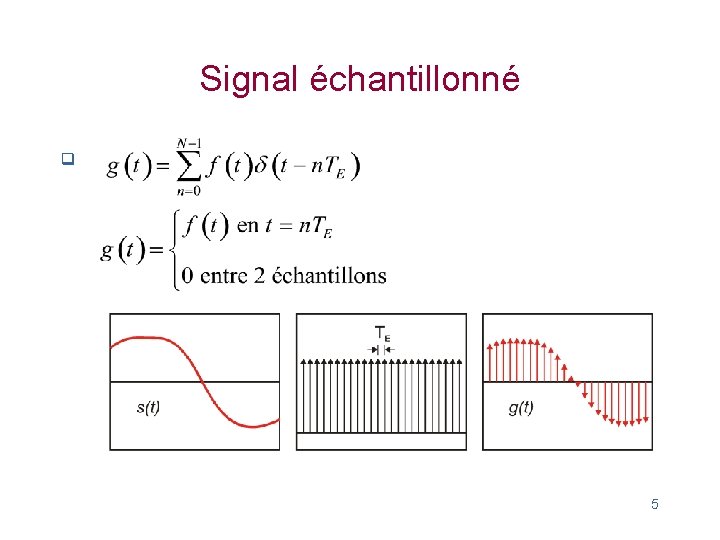 Signal échantillonné q 5 