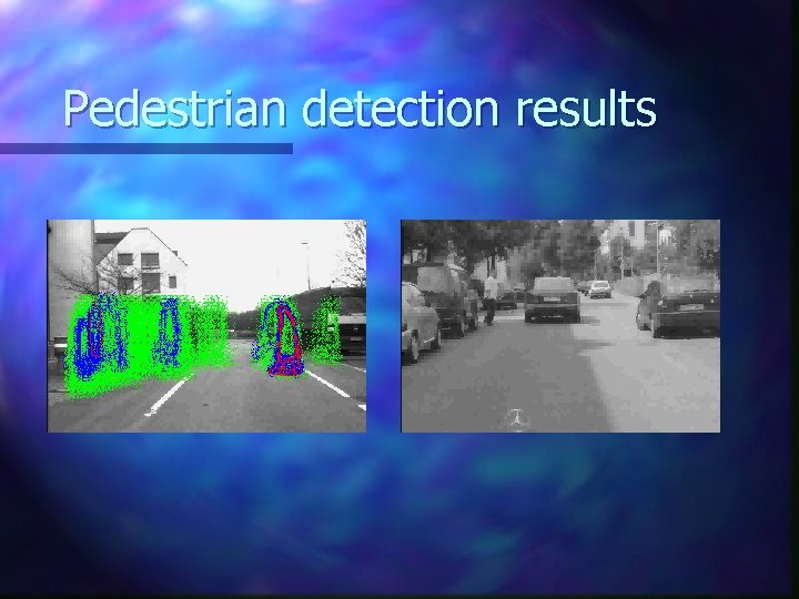 Pedestrian detection results 