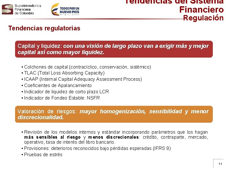 Tendencias del Sistema Financiero Regulación Tendencias regulatorias Capital y liquidez: con una visión de