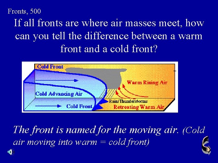 Fronts, 500 If all fronts are where air masses meet, how can you tell