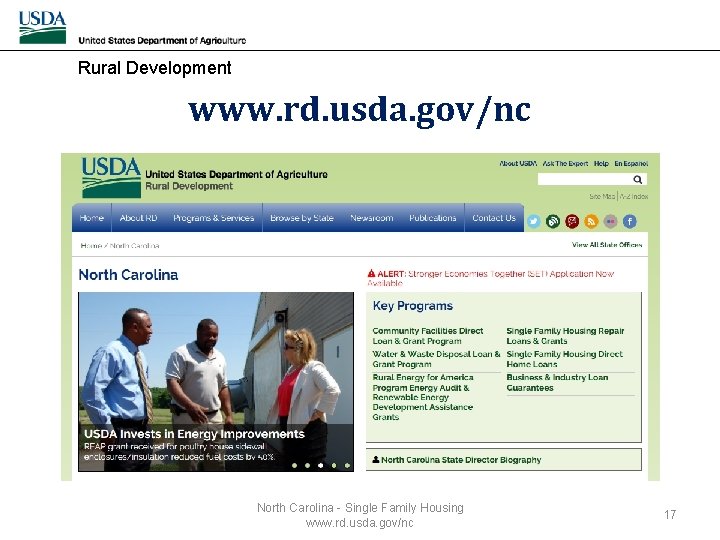 Rural Development www. rd. usda. gov/nc North Carolina - Single Family Housing www. rd.