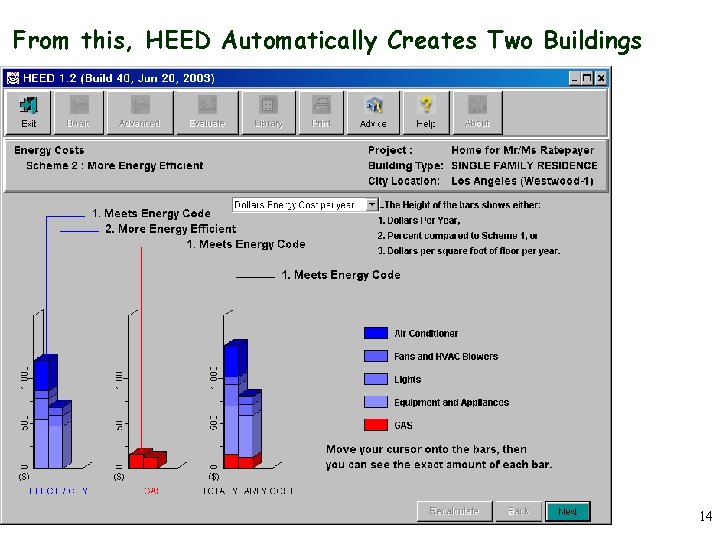 From this, HEED Automatically Creates Two Buildings 14 